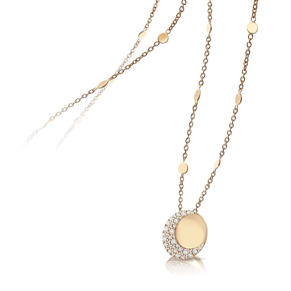 PB-16174R Round Tie Chain Pendant Necklace