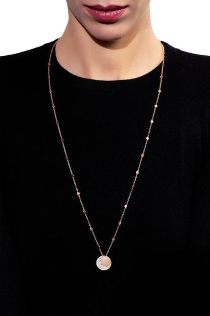 PB-16174R Round Tie Chain Pendant Necklace