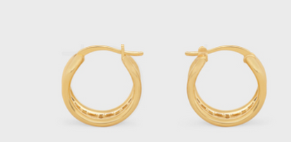 SL-46V186BRA double c hoop earrings