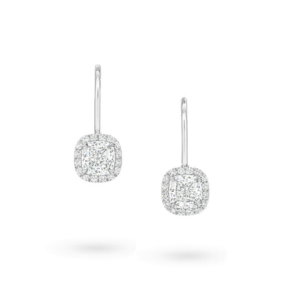 HW-ESDPCU010MICW pillow-shaped stone four-prong earrings