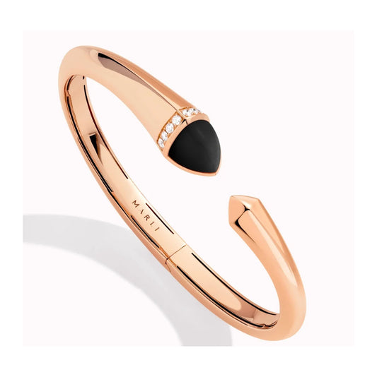 ML-CLEO-B93 snake-shaped cone agate head hammer open bracelet