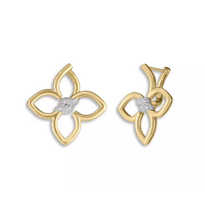 LBT-8883408AJERX宽25.4mm四叶梅花钻石分色耳环