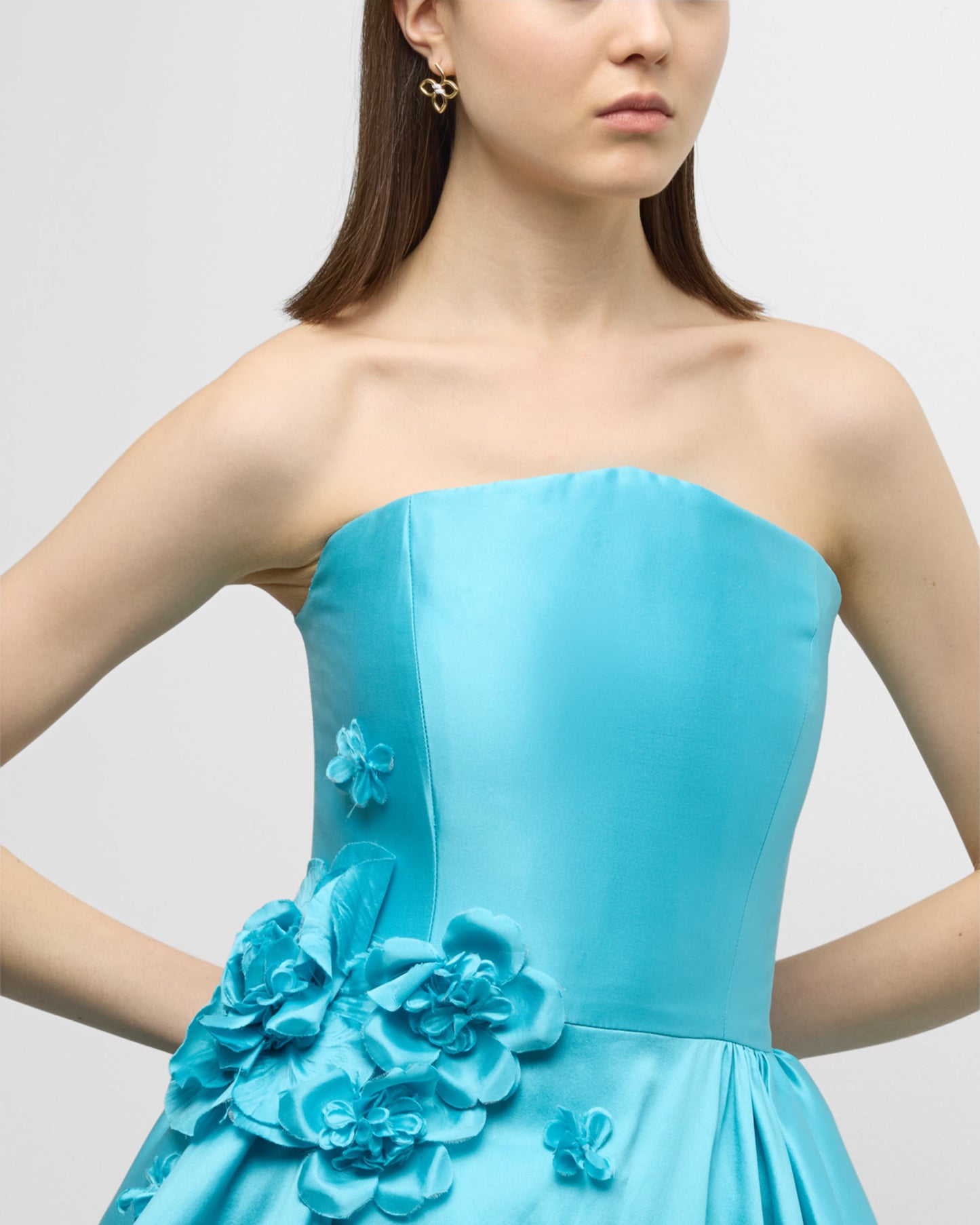 LBT-8883408AJERX宽25.4mm四叶梅花钻石分色耳环